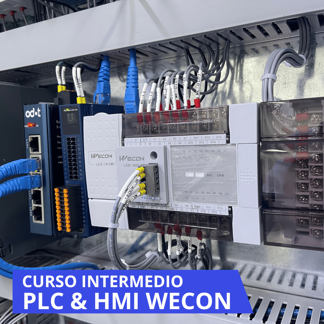 Curso intermedio de programación con PLC y HMI Wecon