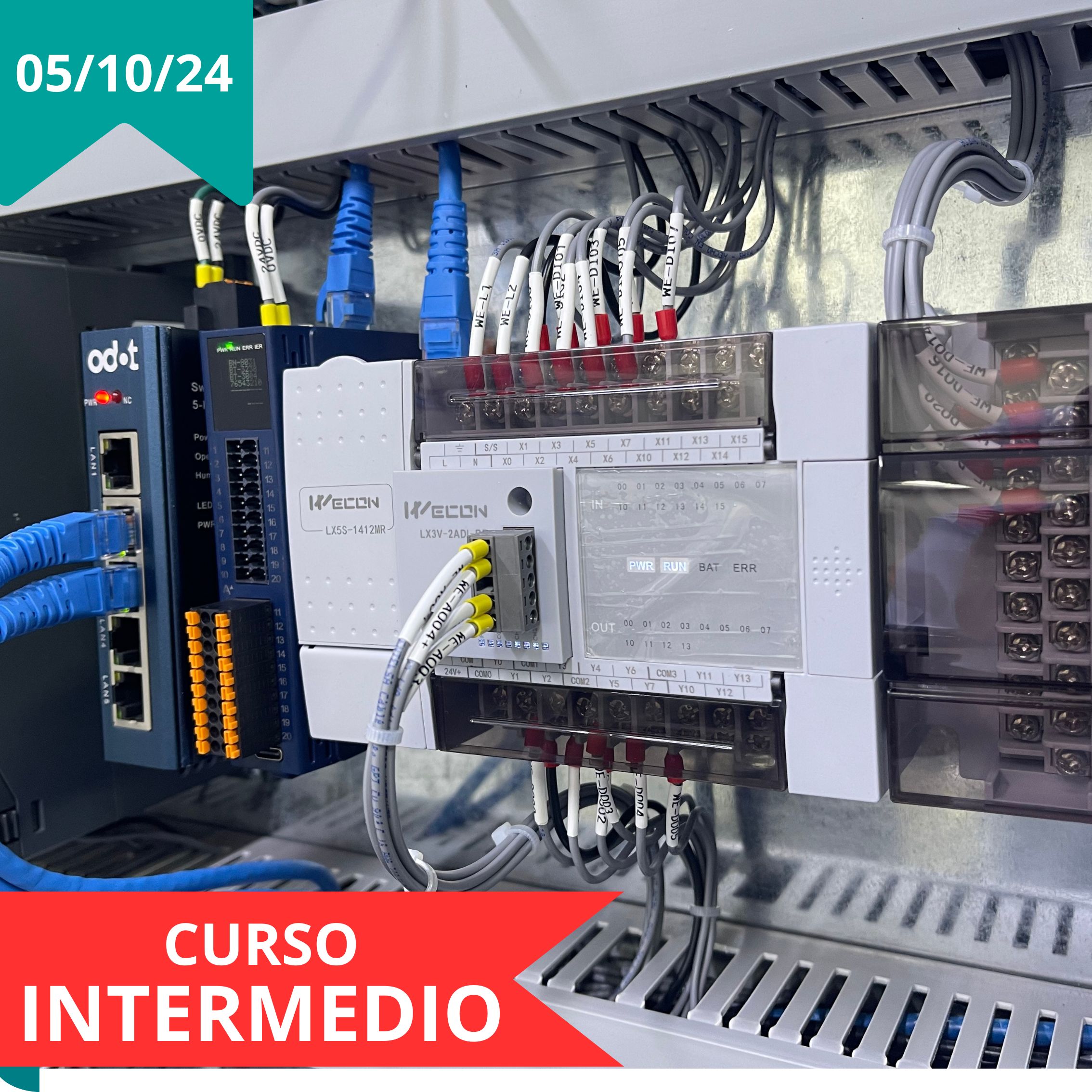 Curso intermedio de programación con PLC y HMI Wecon