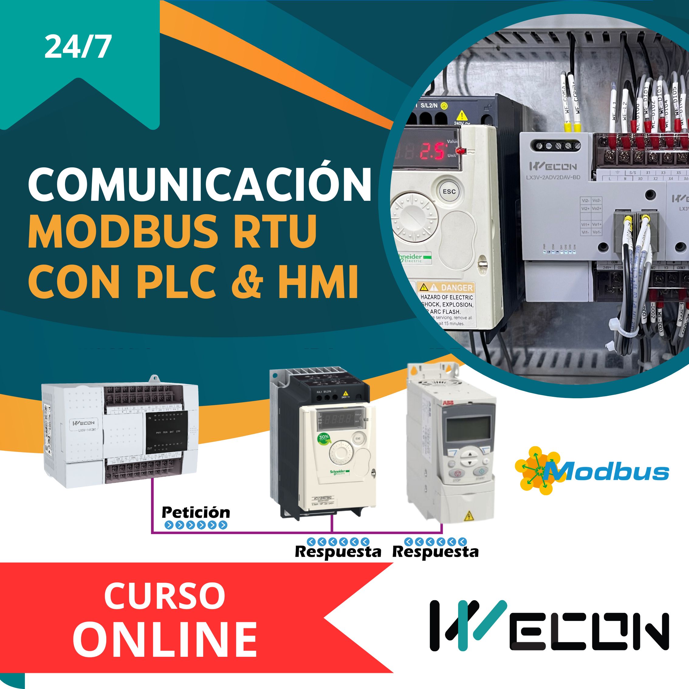 Curso online de PLC y HMI Wecon – Modbus RTU